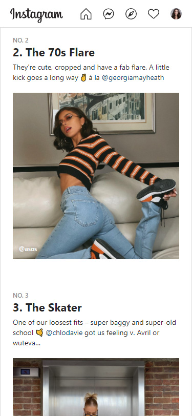 Second post in an Instagram guide about clothing