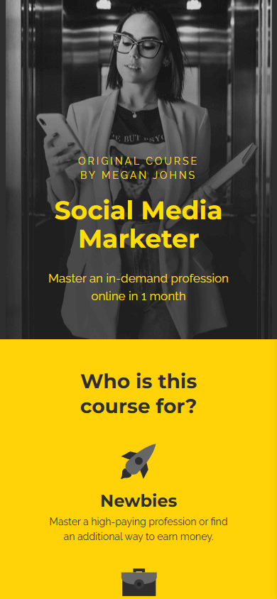 A link tree template for social media marketers