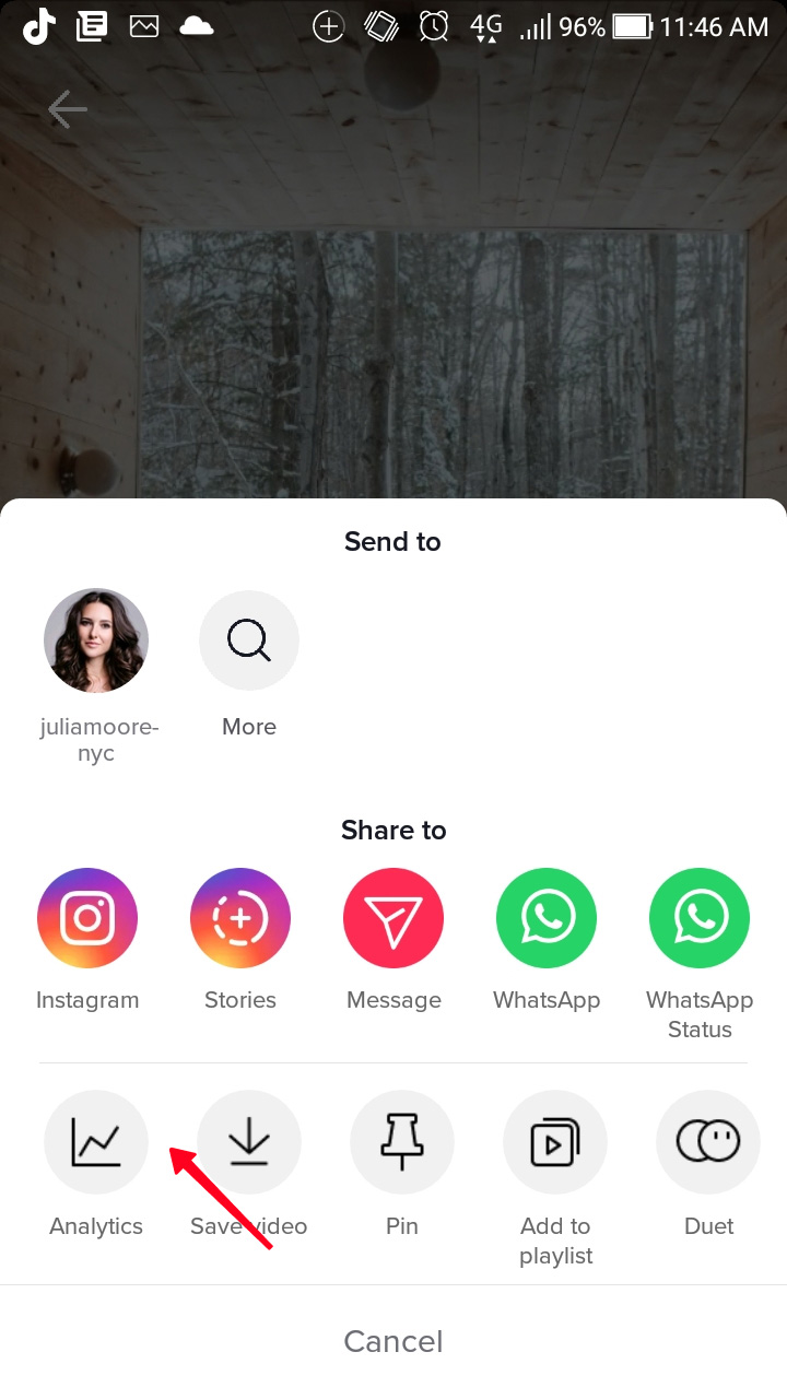 Highlighted Analytics in the Creator tools in the TikTok app