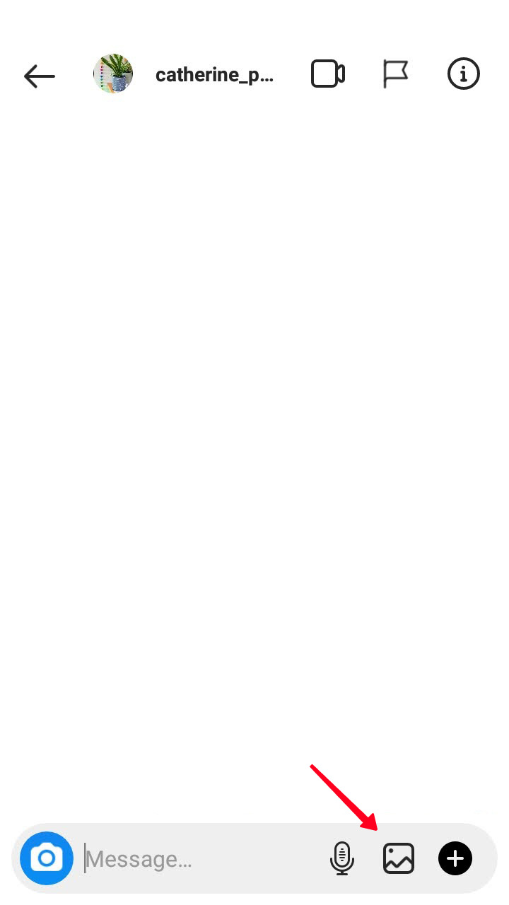 Photo message icon in Instagram Direct.