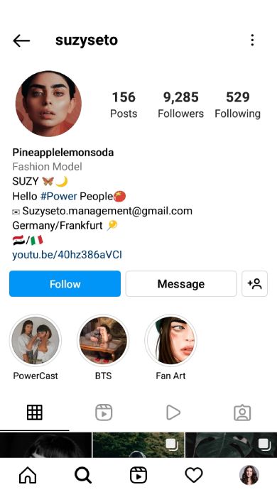 Fashion influencer on Instagram