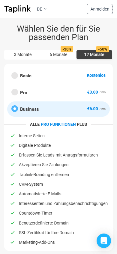 Business-Tarif