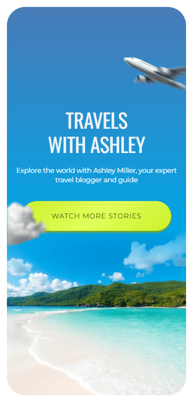 Top section of the Taplink-built blogger’s page made in the Tap Bio-style