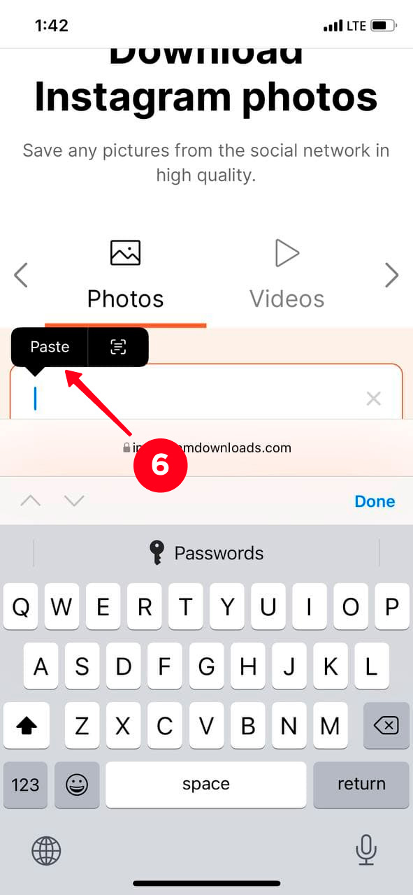 Pasting a link to a post from the Instagram Archive