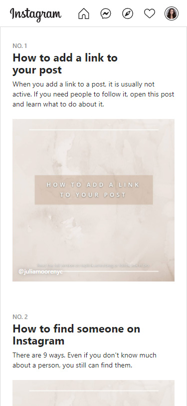 First post added to an Instagram guide
