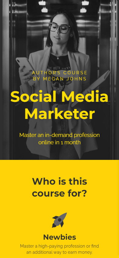 Pagina di un marketer con testi e foto per superare il limite di 150 caratteri su Instagram