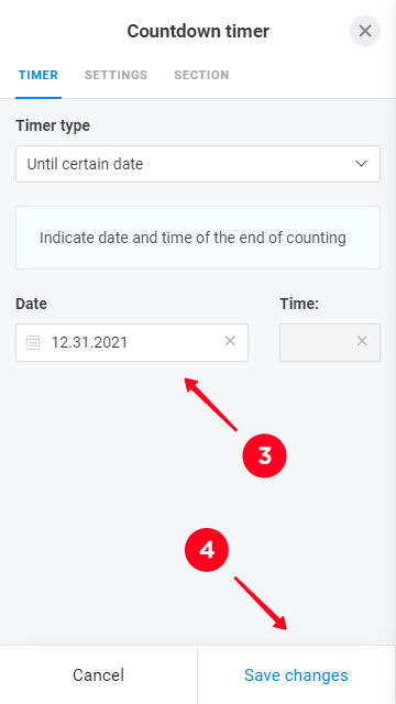 Impostare il timer su un sito web aziendale