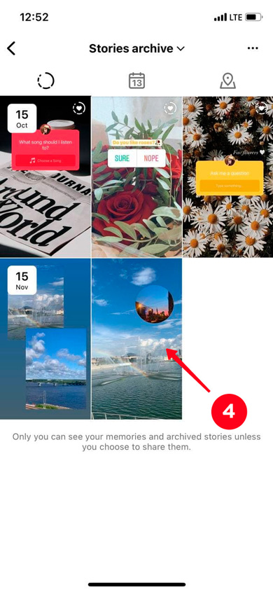 Tapping a story in the Instagram Stories Archive