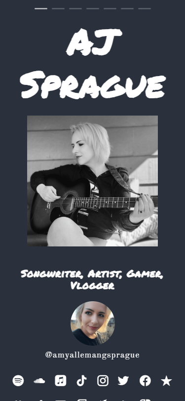 Page Link in Bio d’AJ Sprague