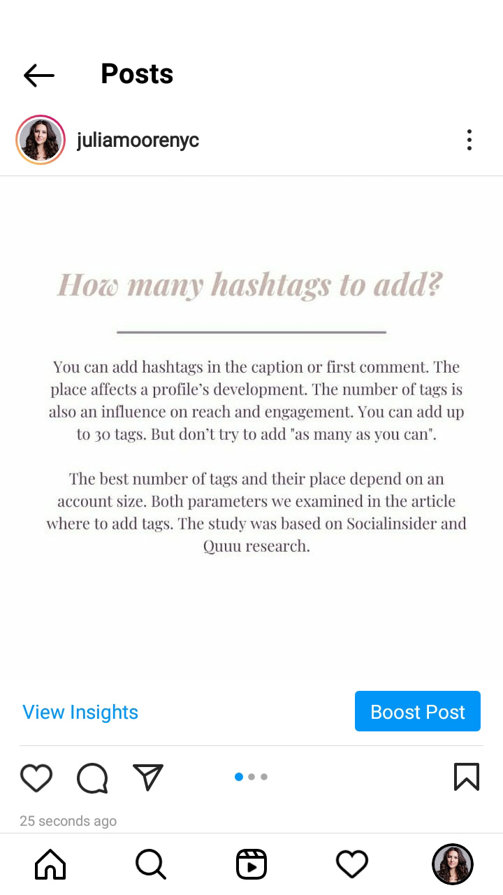 One of the multiple photos posted to the Instagram feed as an image carousel
