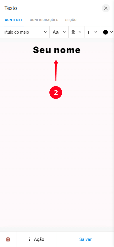 Alterando o nome no editor
