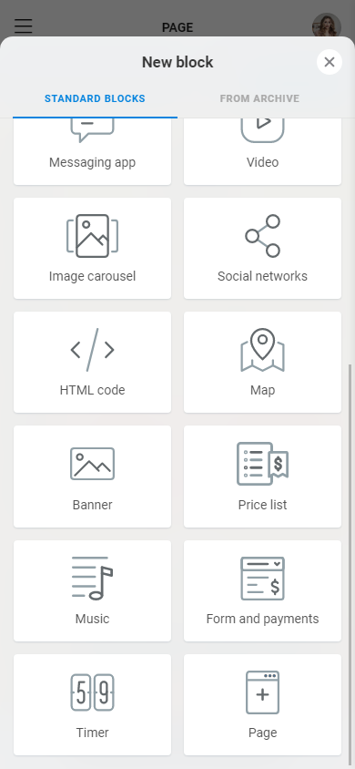 The last 12 Taplink blocks on the list