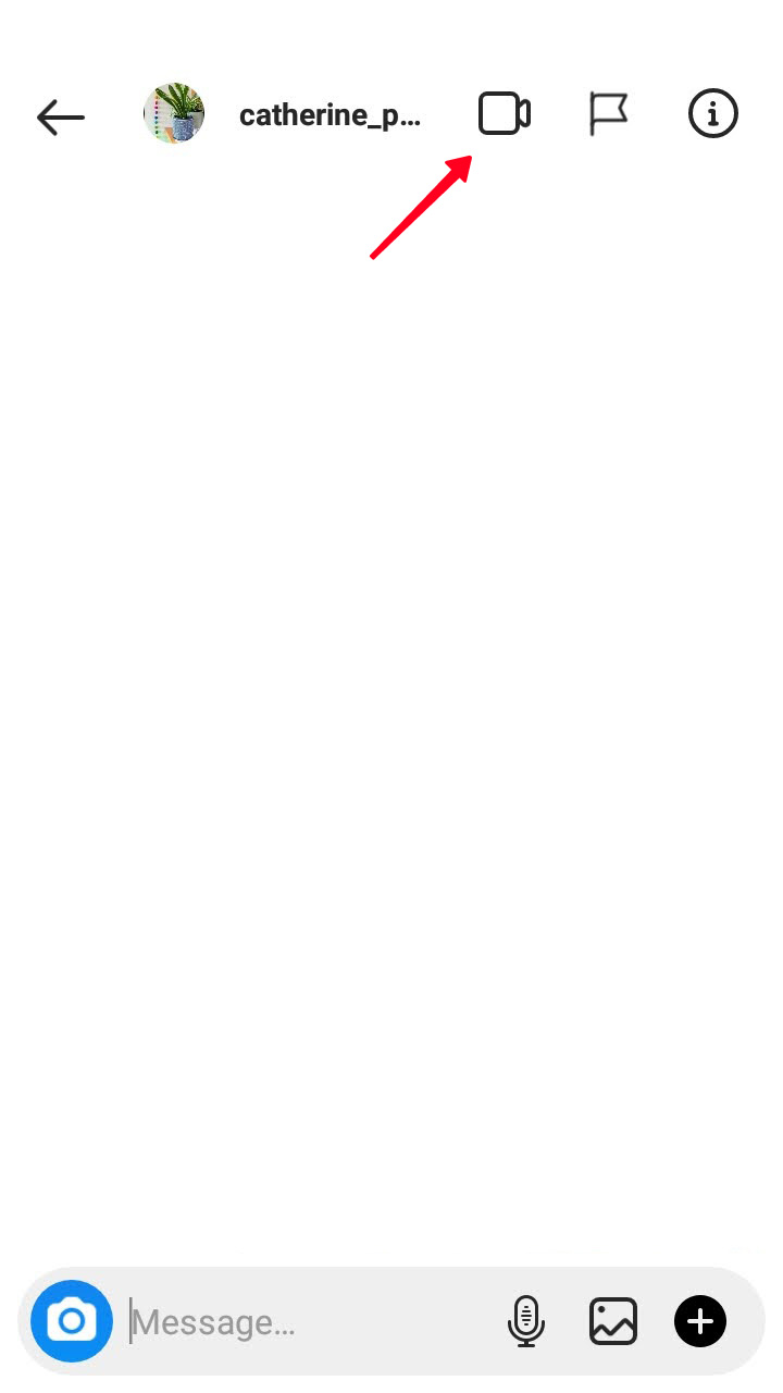 Video message icon in Instagram Direct.