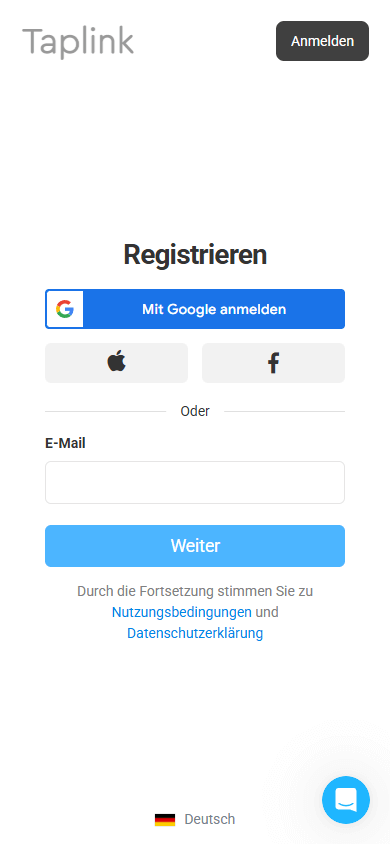 Einrichten eines Linktree-Accounts