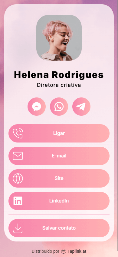 Página Linktree de um coach fitness popular