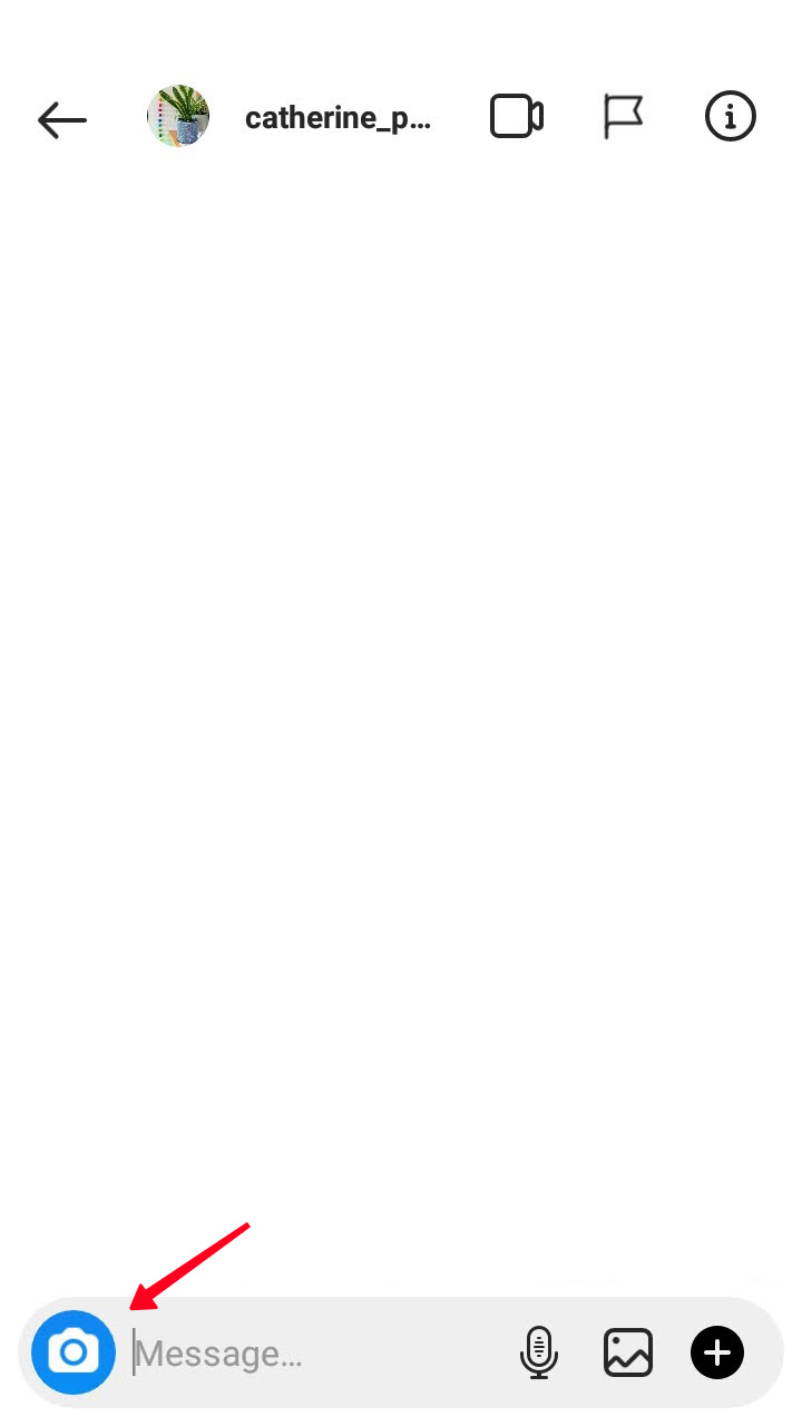 Instant photo icon in Instagram Direct.