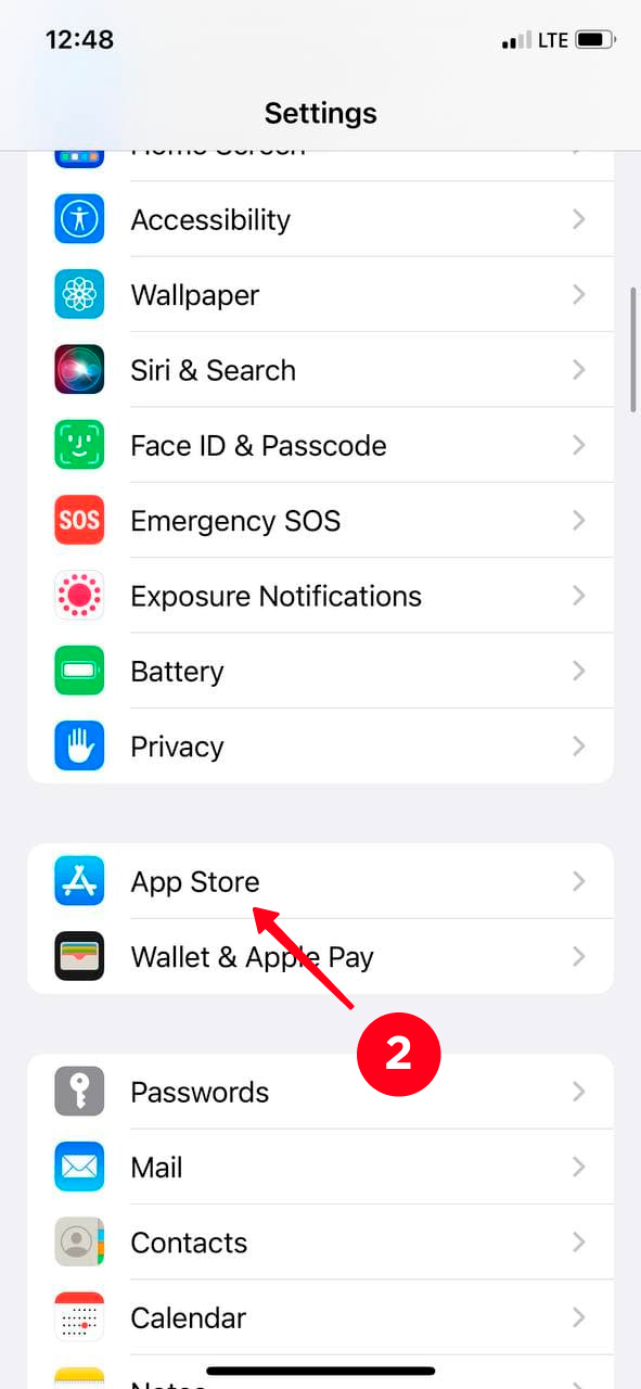 Tapping App Store on an iPhone