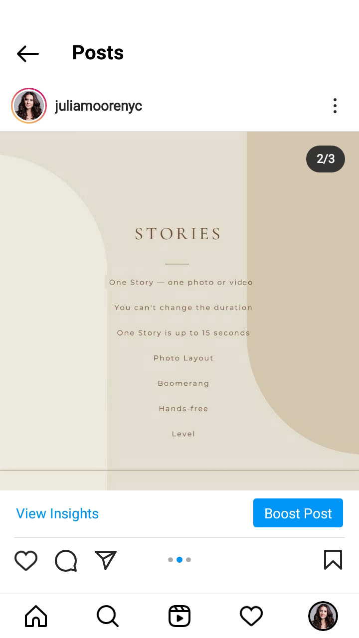 The second slide of an image carousel posted to Instagram