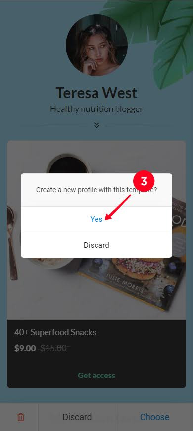 Mengetuk Ya di jendela pop-up