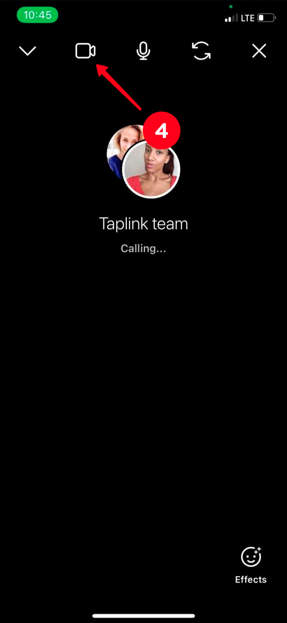 Tapping the video icon in the Instagram camera
