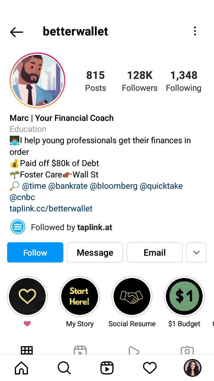 Portrait in the vector image style set as the Instagram profile picture