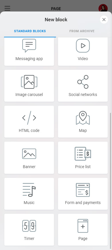 The last 12 Taplink blocks on the list