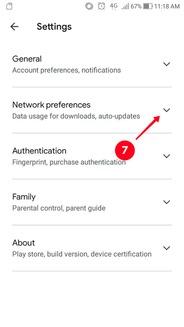 Tapping Networks preferences in the Settings on an Android smartphone