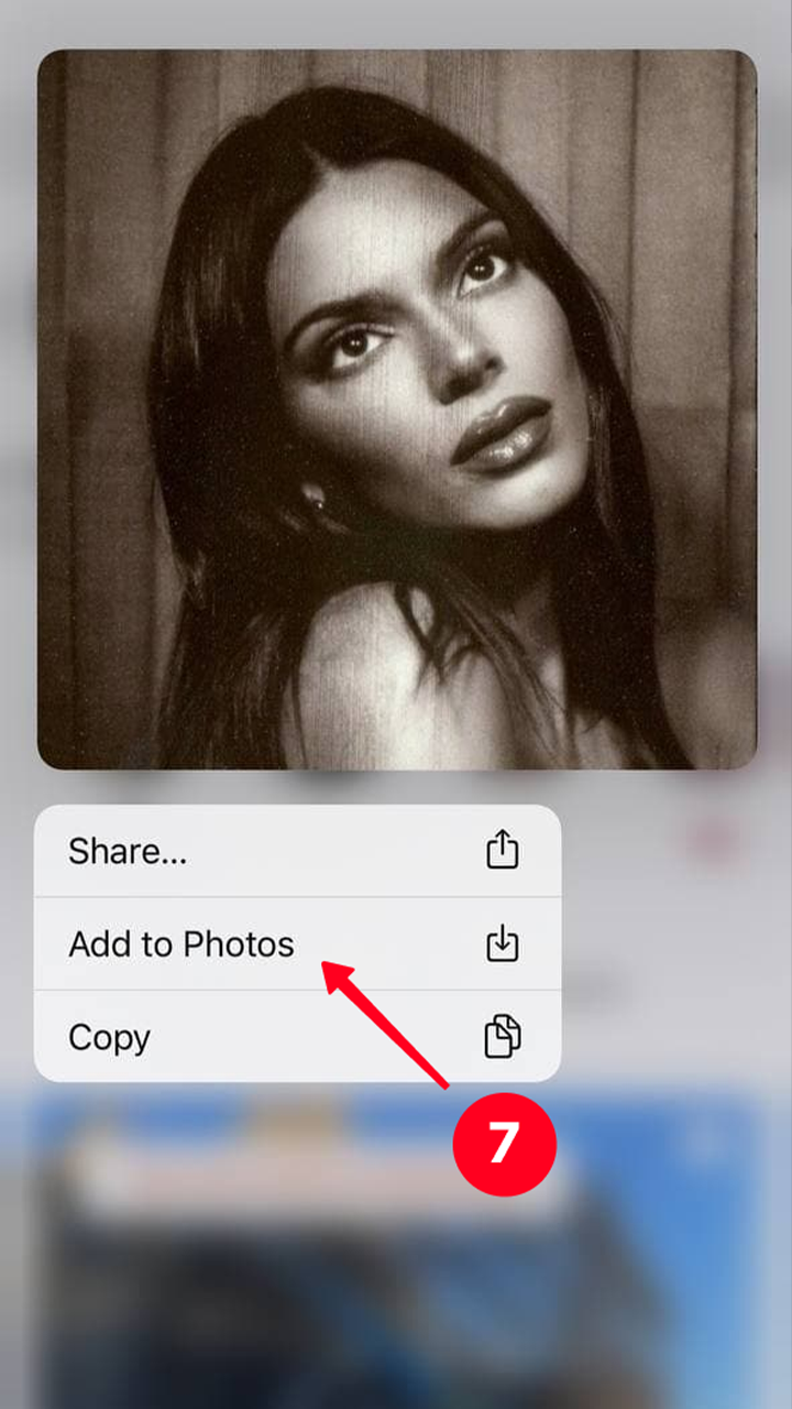 Downloading an Instagram profile picture on an iPhone