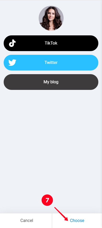Tapping Choose in the theme preview mode