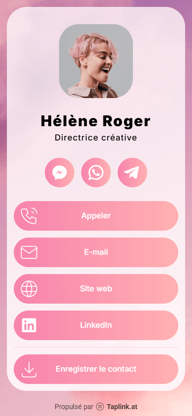 Page Linktree d’un coach sportif populaire