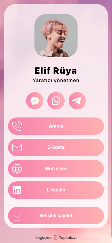 Popüler bir fitness koçunun Linktree sayfası