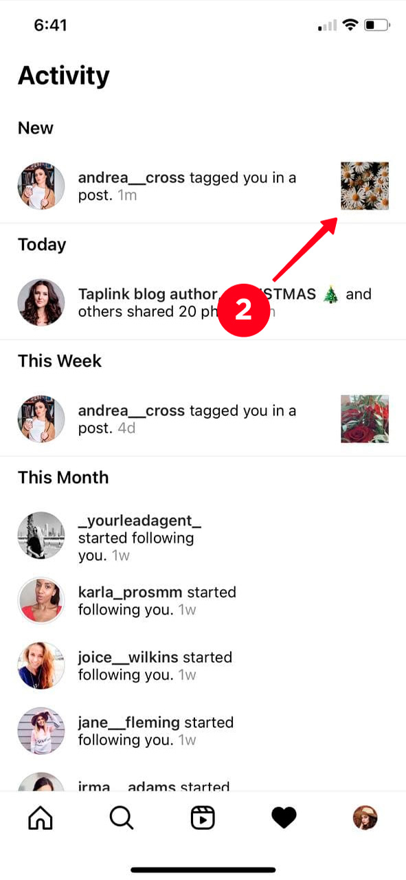Tapping an invitation to be a co-author of an Instagram post