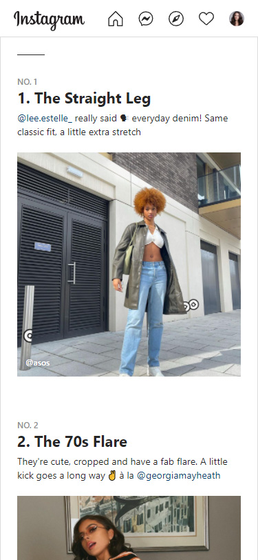 First post in an Instagram guide about clothing