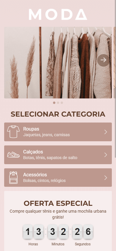 Modelo profissional para uma loja de roupas