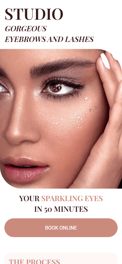 Taplink page of a beauty salon
