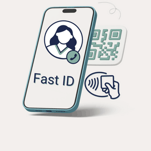 "Fast ID" персональная визитная карта с NFC чипом и QR-кодом. Умная ...