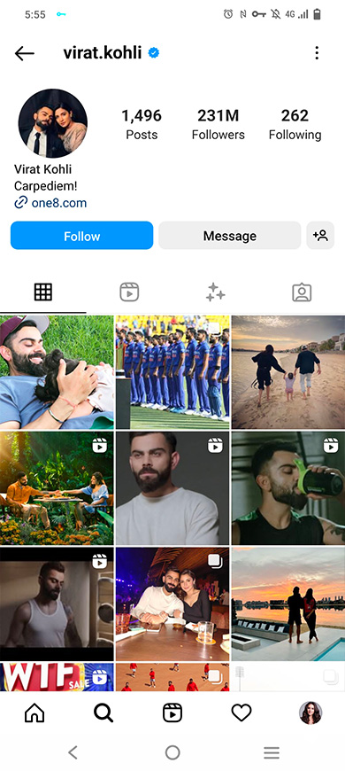 most followed accounts on instagram