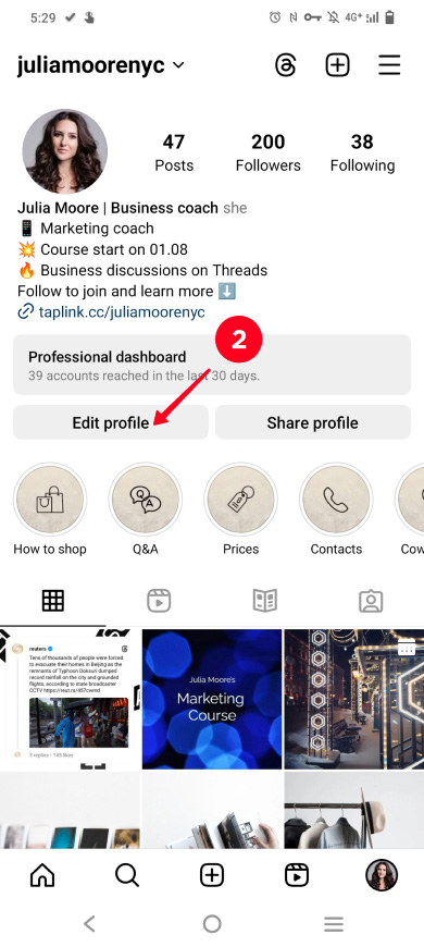 How to add a Threads link to your Instagram bio