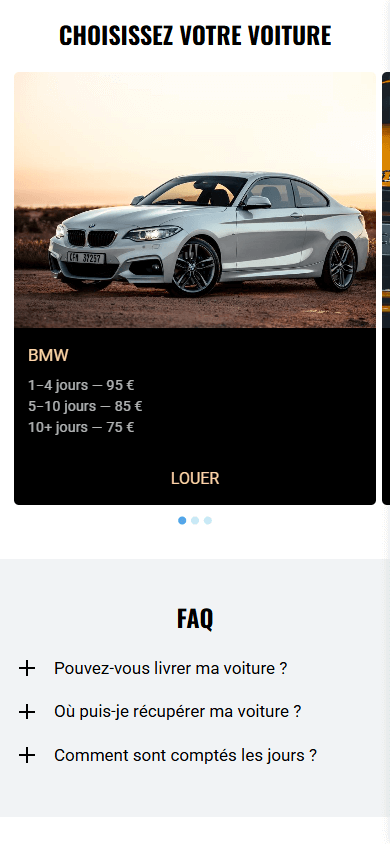Le milieu de l’exemple de Linktree pour l’activité automobile