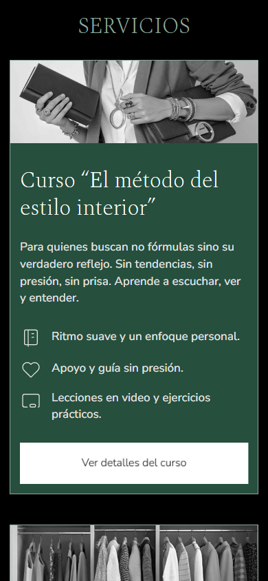 El medio del diseño de Linktree de la estilista