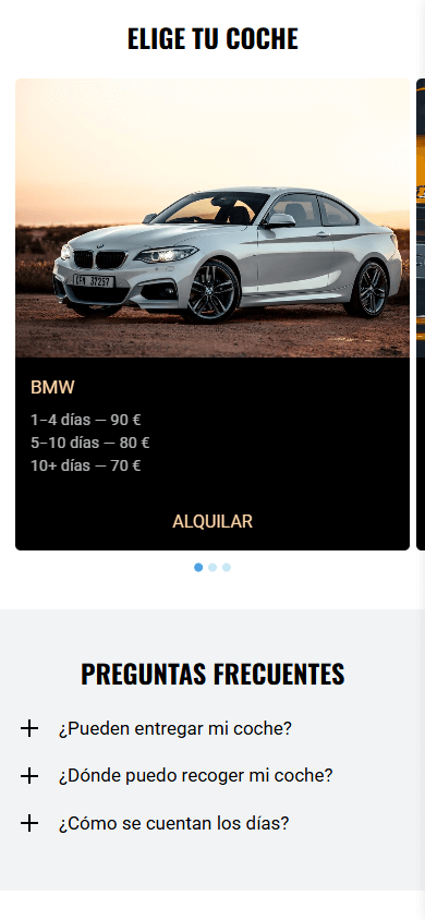 El medio del ejemplo de Linktree del negocio de automóviles