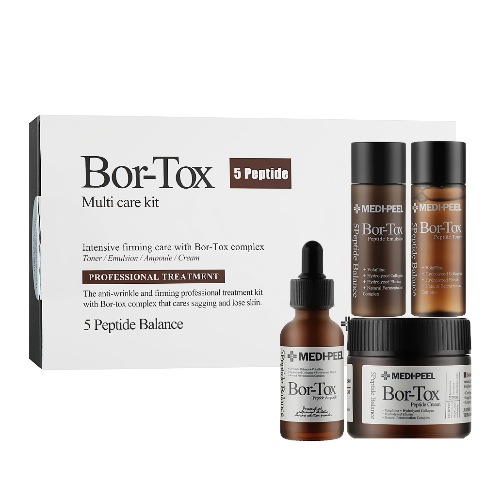 Medi-peel bor-tox peptide toner. Medi-peel bor-tox 5 peptide multi care kit. лифтинг-набор с эффектом ботокса medi-peel bor-tox 5 peptide multi care kit. Bor tox multi care. Bor tox multi care.