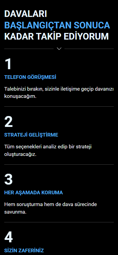 Avukat Linktree örneğinin orta bölümü