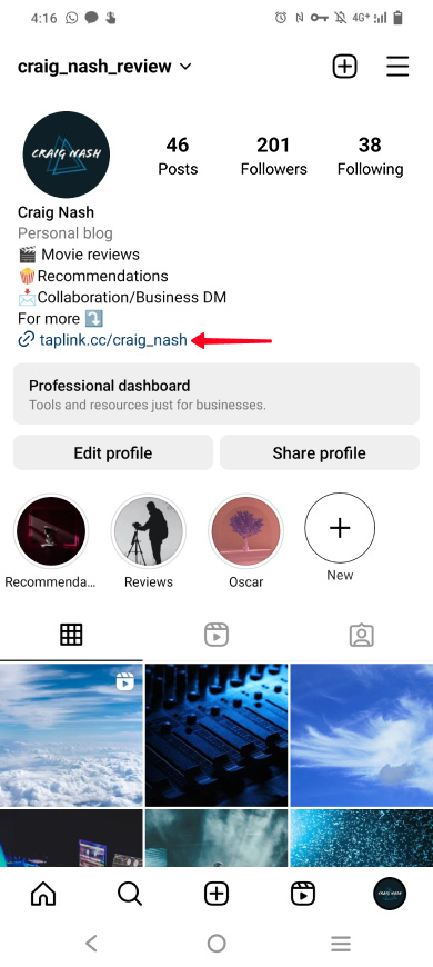 How to add a YouTube link to your Instagram bio