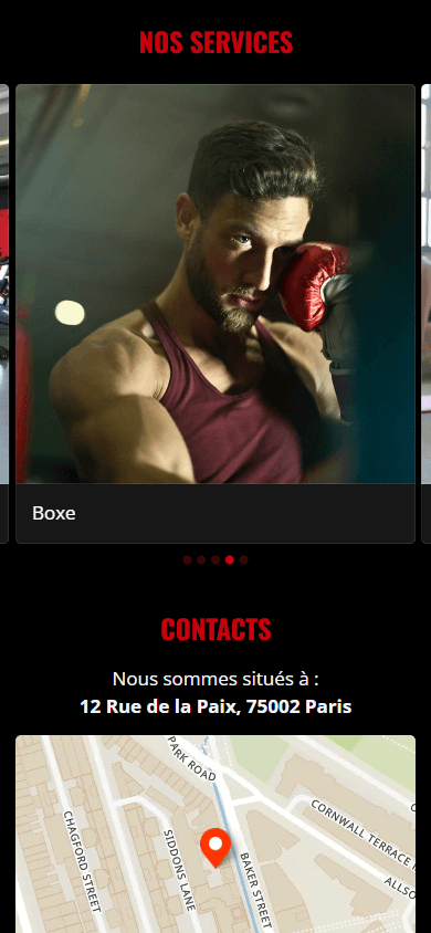 Le milieu de l’exemple du Linktree du coach sportif