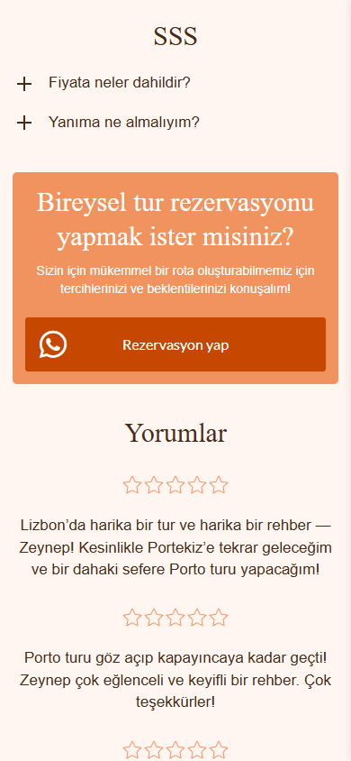 Gezgin Linktree tasarımının alt kısmı