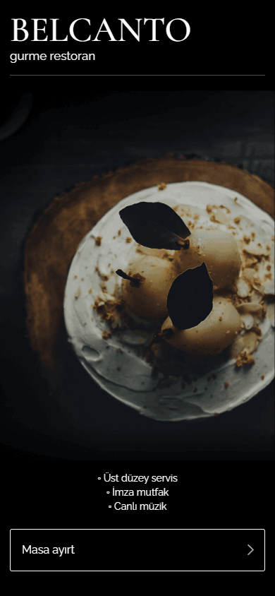 En iyi restoran Linktree örneğinin üst kısmı