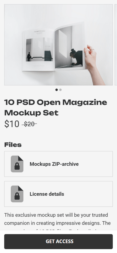 Mockup set online store created with the Taplink link in bio tool