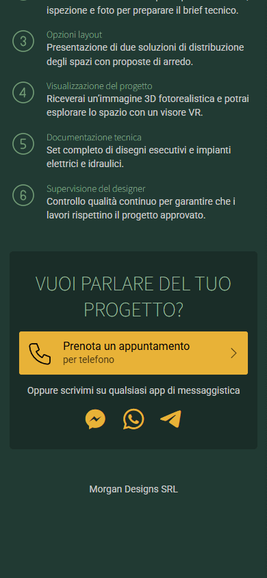Parte inferiore dell’esempio di Linktree di una designer