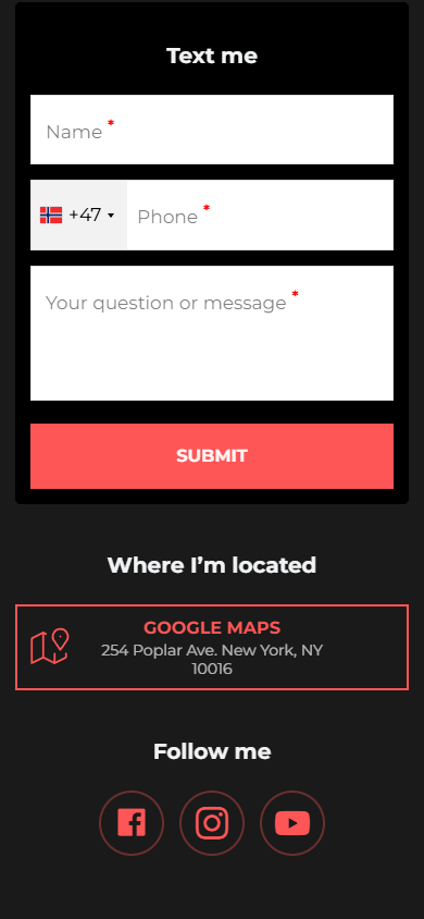 Bottom of the real estate agent’s virtual business card